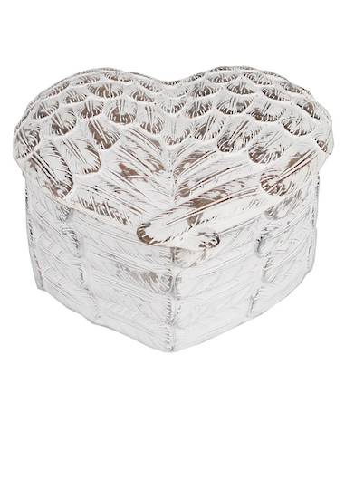 White Angel Wing Heart Box image 0